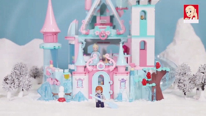 KLOCKI DLA DZIEWCZYNKI ZAMEK KRAINA LODU 1324 EL. ZESTAW KLOCKÓW PAŁAC