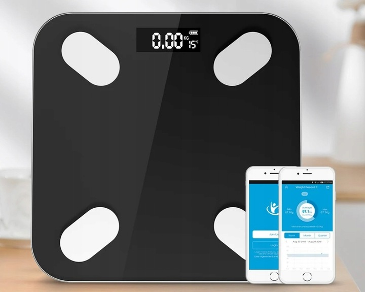 Waga Łazienkowa 180kg Bluetooth Elektroniczna BT Inteligentna