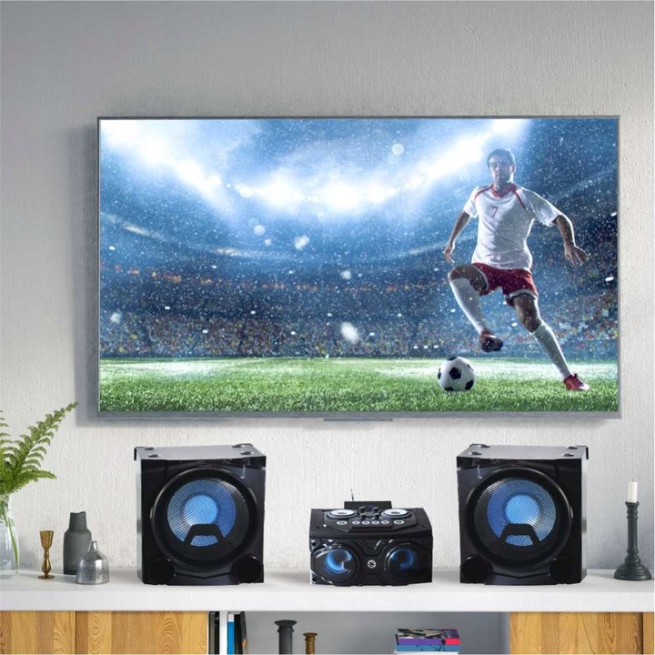 GŁOŚNIK BLUETOOTH WIEŻA STEREO MODUŁOWA MANTA CUBE +PILOT +KABLE + MIKROFON