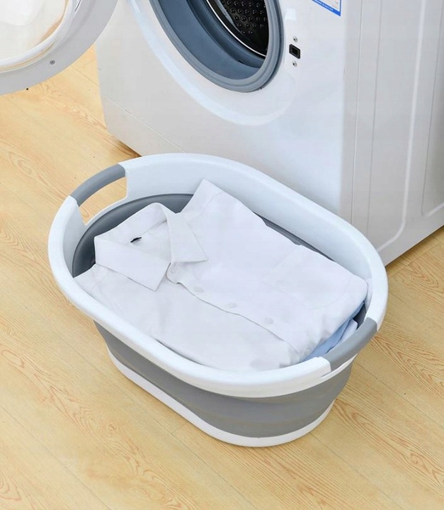 MISKA SKŁADANA SILIKONOWA KOSZ NA PRANIE BIELIZNĘ WANIENKA DLA DZIECKA 53CM