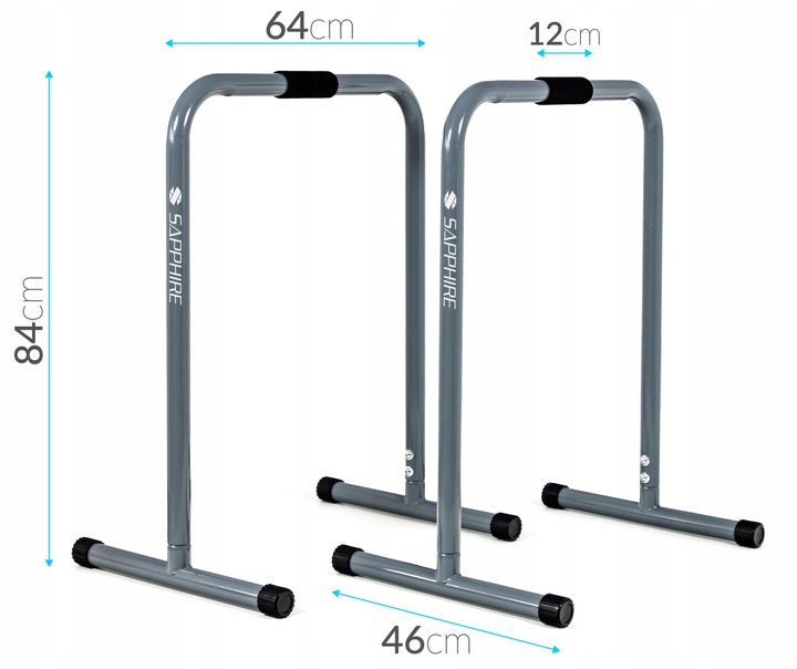 PORĘCZE stacjonarne uchwyty DO POMPEK dipów PODPÓRKI do ćwiczeń METALOWE