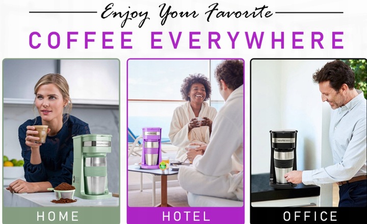 EKSPRES PRZELEWOWY Z KUBKIEM TERMICZNYM CUCINOVA ZIELONY