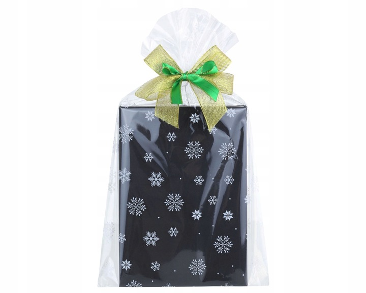 Torebki foliowe woreczki świąteczne celofan w ŚNIEŻYNKI 15x25 100 szt.