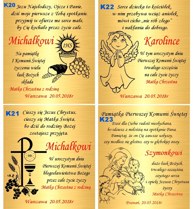 Złoty Łańcuszek Krzyżyk 585 Chrzest Komunia Grawer