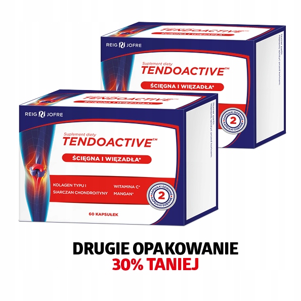 TENDOACTIVE zestaw 2 opakowania 60kaps - drugie opakowanie 30% TANIEJ