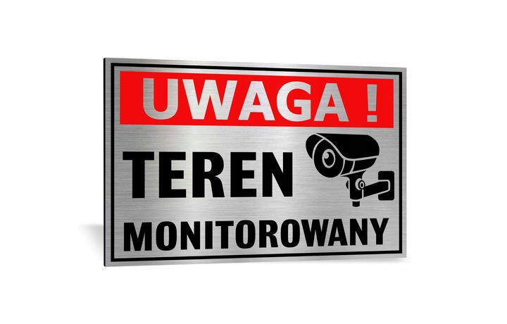 Tabliczka TEREN MONITOROWANY 32x21 DIBOND
