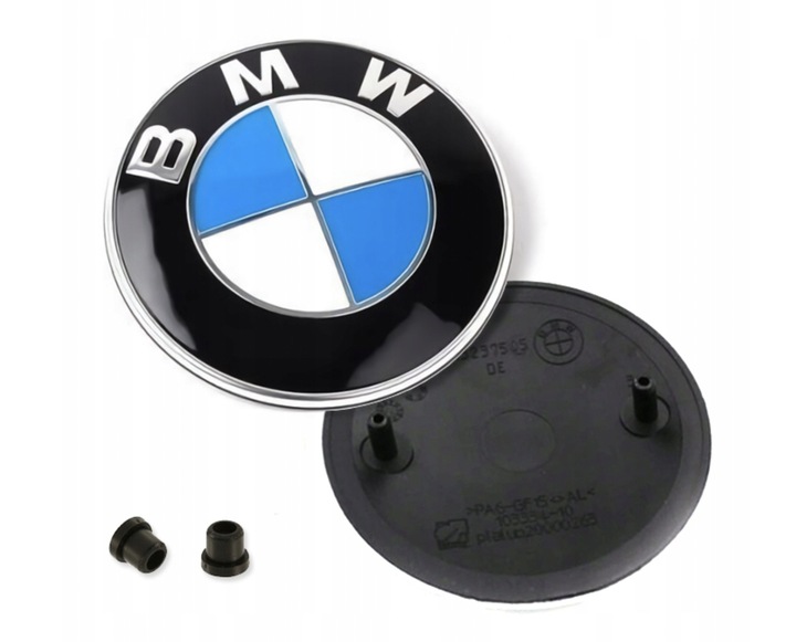 BMW ZNACZEK LOGO ZAMIENNIK PRZÓD TYŁ KOMPLET 82mm74mm E46 E60 E90 F10 F30X5