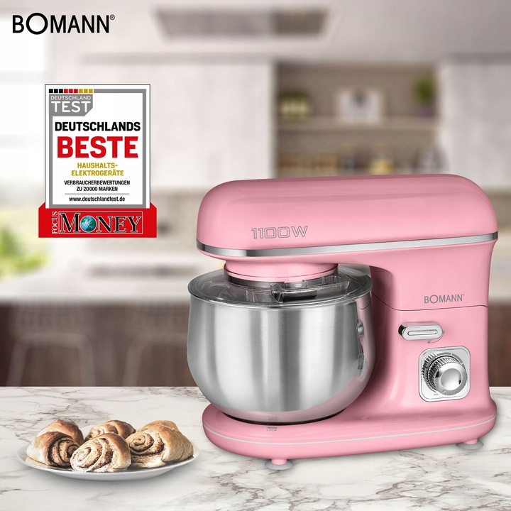 ROBOT KUCHENNY PLANETARNY MIKSER BOMANN RÓŻOWY