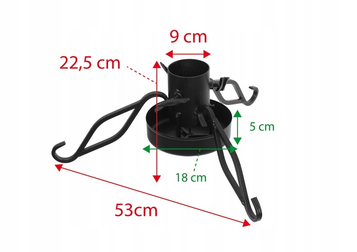 STOJAK POD CHOINKĘ CHOINKOWY CHOINKA LOFT DUŻY METALOWY MISA NA WODĘ ZŁOTY