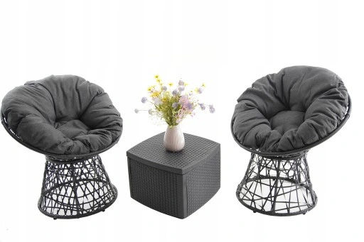 Zestaw mebli ogrodowych stół krzesło fotel balkon