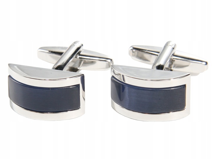 SPINKI DO MANKIETÓW SREBRNE GRANAT MASA W PUDEŁKU (427)