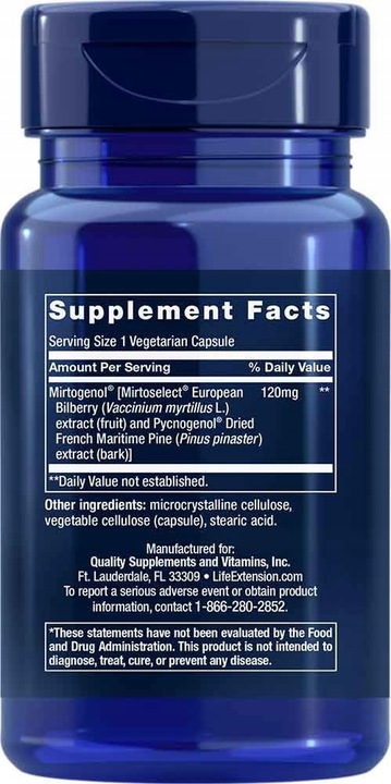 Ciśnienie w Oku z Mirtogenol - Life Extension