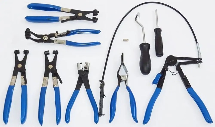 SZCZYPCE DO OPASEK ZACISKOWYCH ZESTAW 9 ELEMENTÓW OSŁON SZCZYPIEC CLICK-R