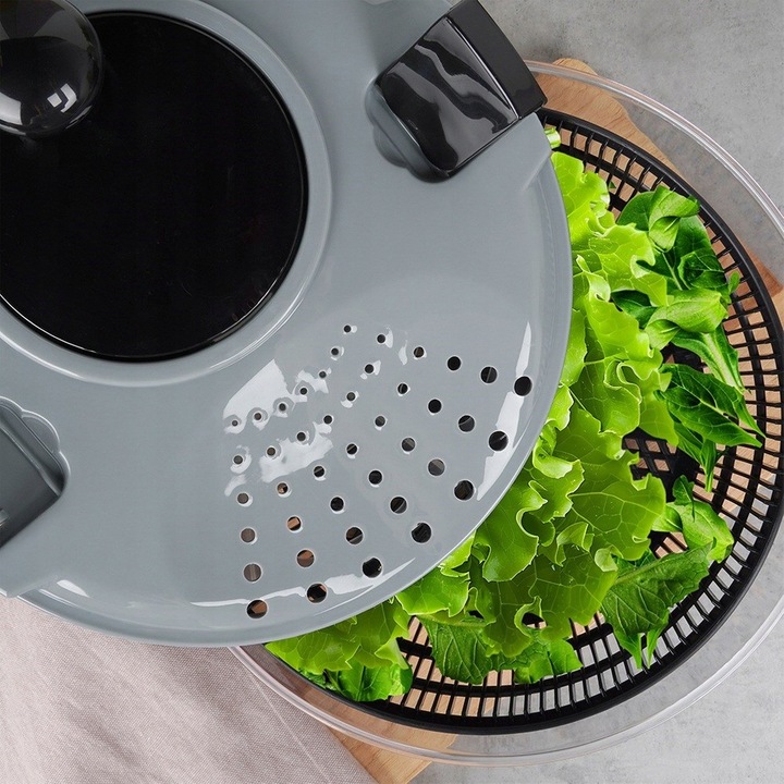 Duża WIRÓWKA SAŁATY warzyw owoców suszarka obrotowa pojemnik sitko cedzak