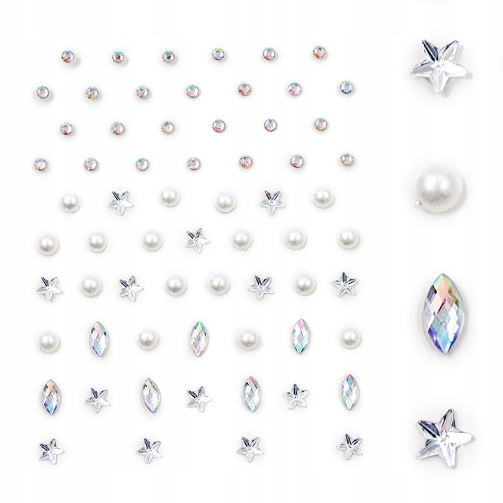 KRYSZTAŁKI NAKLEJKI DIAMENCIKI TWARZ OCZY