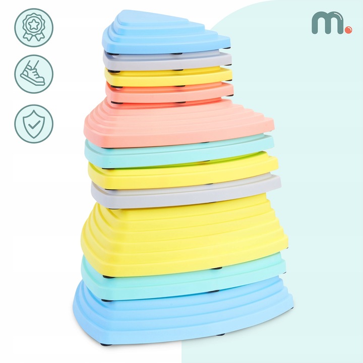 Kolorowe kamienie balansujące dla dzieci – zestaw 11 sztuk do zabawy