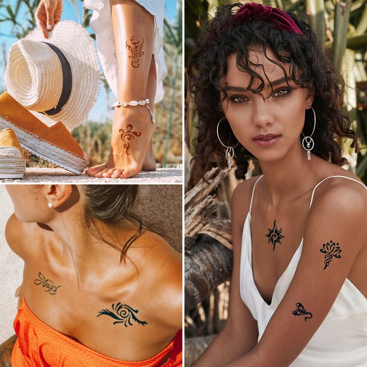 TATUAŻE BROKATOWE SZBLONY PAKIET SZABLONÓW 258szt