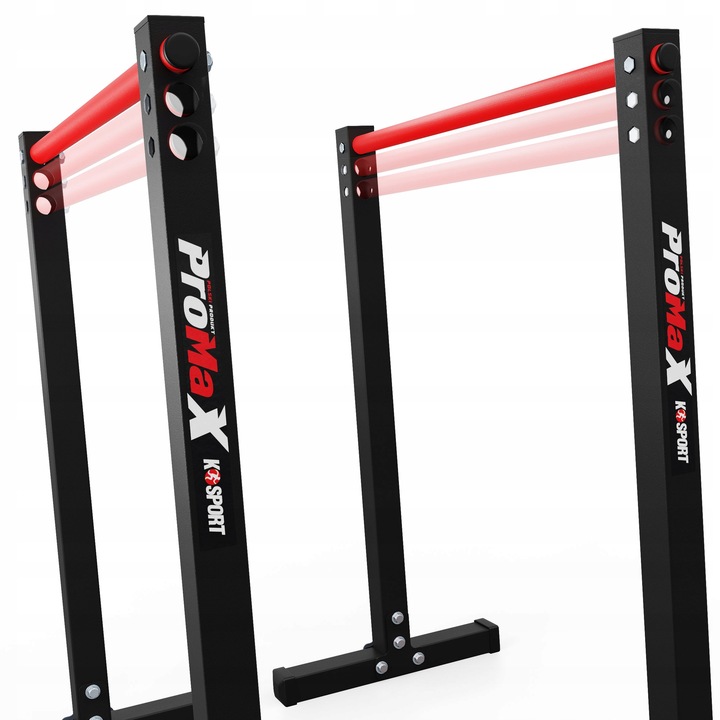 Poręcze treningowe stacjonarne wielofunkcyjne UCHWYT ćwiczeń POMPEK DIPÓW