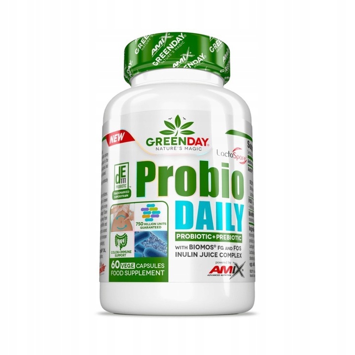 Amix GreenDay Series Probio Daily Probiotyk Prebiotyk Wsparcie Jelit 60kaps