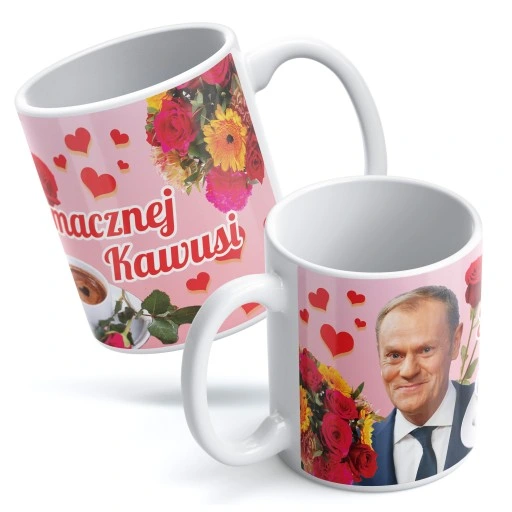 Kubek Donald Tusk Smacznej Kawusi