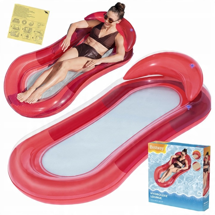 Materac z siatką dmuchany do pływania hamak wodny z oparciem Bestway 43103