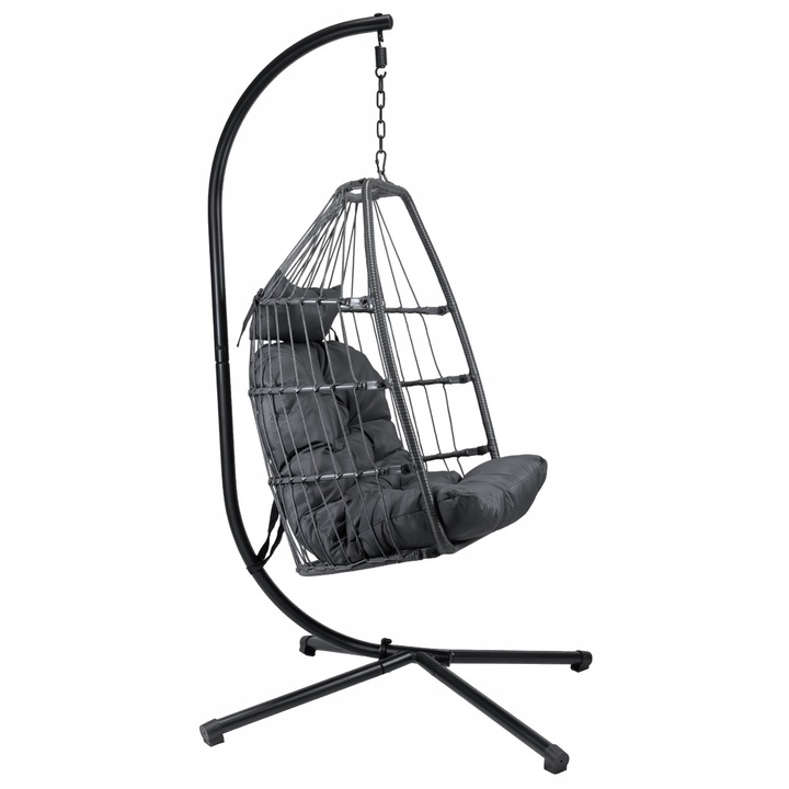 FOTEL WISZĄCY OGRODOWY BUJANY KOKON KOSZ TARAS HUŚTAWKA BUJAK JAJO KRZESŁO