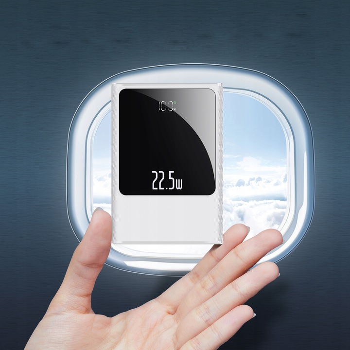 POWERBANK 10000MAH MOCNA SZYBKA ŁADOWARKA 22,5W 2XUSB A/USB-C WYŚWIETLACZ L