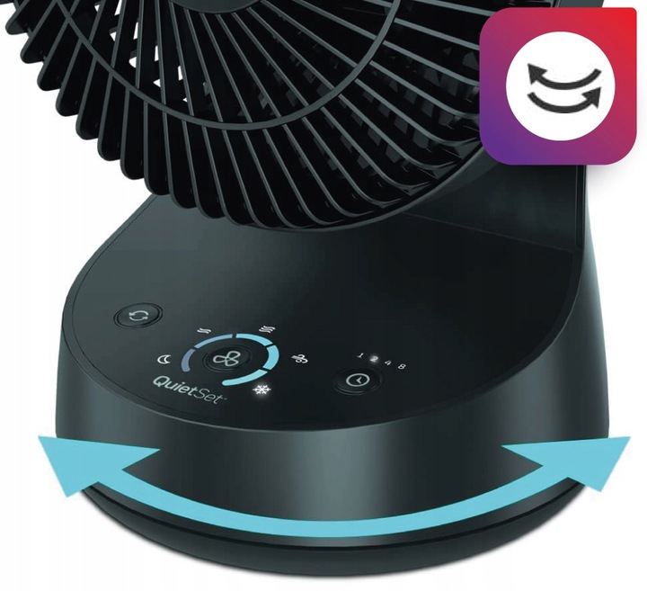 WENTYLATOR WIATRAK BIURKOWY HONEYWELL HTF337 5TRYBÓW CICHA PRACA TIMER