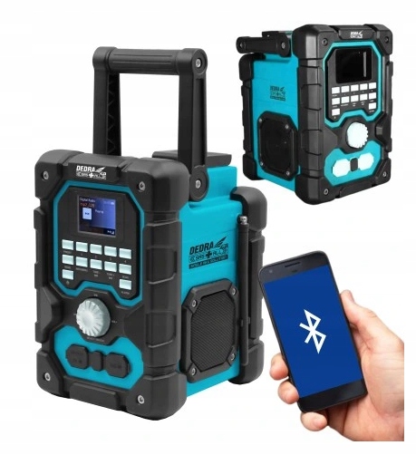 DEDRA RADIO BUDOWLANE NA AKUMULATOR DED7006BT 18V ODTWARZACZ BLUETOOTH USB