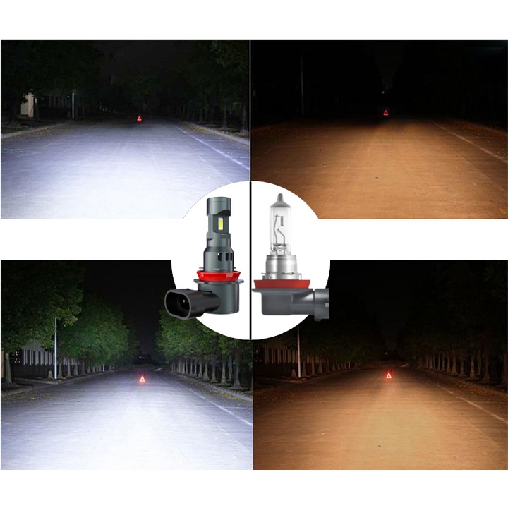 Żarówki LED H11 LED 2x Żarówka Canbus 1:1 MOCNE 6000K X - WHITE N GENERACJA