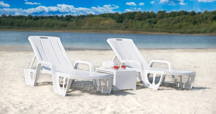 LEŻANKA basenowa profilowana FLORIDA biała SPA