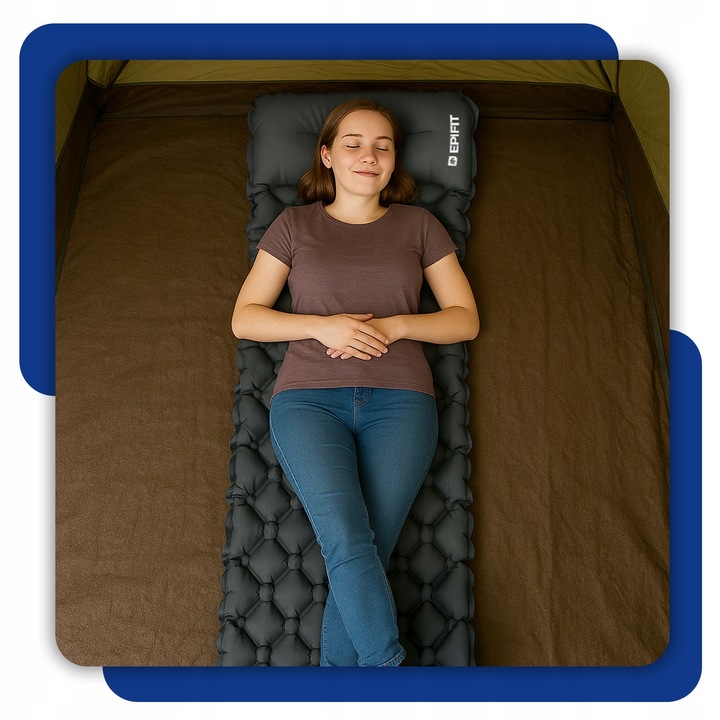 Materac Samopompujący Jednoosobowy Pojedynczy do Spania Pod Namiot 190x60cm