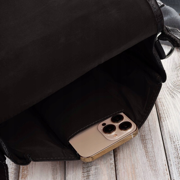 Torebka damska skórzana listonoszka ze skóry licowej brązowa Paolo Peruzzi