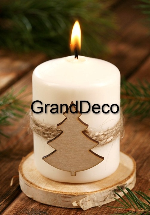 Świece świąteczne – komplet 4 sztuki w stylu rustykalnym