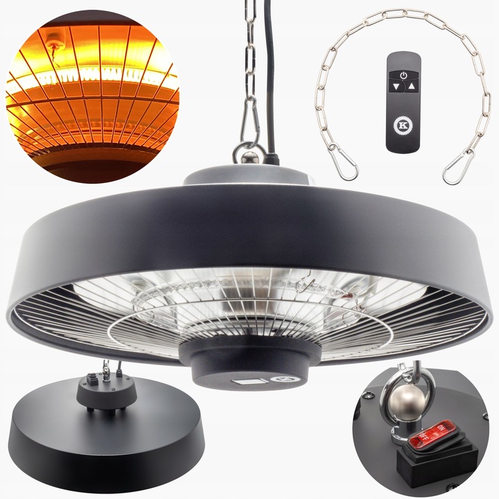 Promiennik sufitowy Promiennik podczerwieni LAMPA GRZEWCZA WISZĄCY 2000