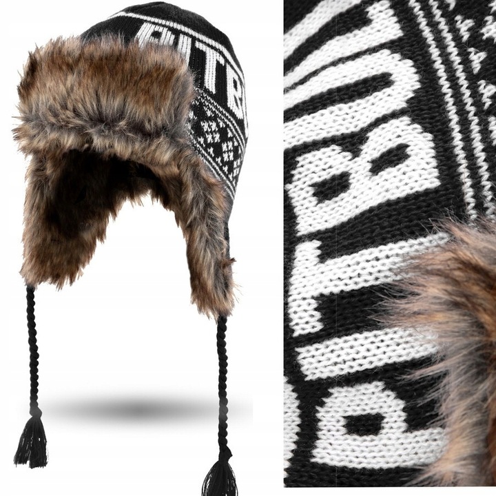 CZAPKA ZIMOWA PIT BULL USZATKA CIEPŁA WYGODNA PITBULL