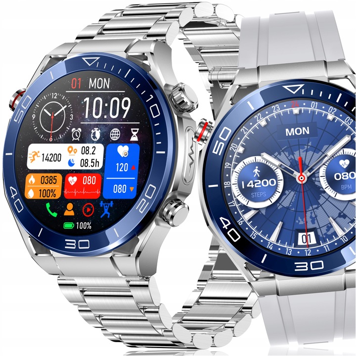 SMARTWATCH ZEGAREK MĘSKI POMIAR EKG GLUKOZA CIŚNIENIE TEMPERATURA HRV BMI