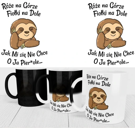 MAGICZNY KUBEK DLA PRACOWNIKÓW DO PRACY NA ODEJŚCIE Z PRACY ŚMIESZNY NADRUK