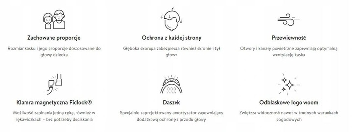 Kask rowerowy dla dzieci WOOM M 53-56 cm Czerwony