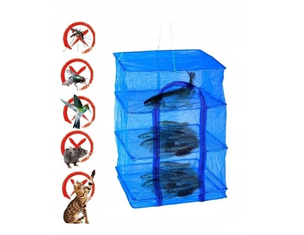 4 warstwowa Składana Siatka Nylonowa do Suszenia Ziol Grzybow Ryb Owoce