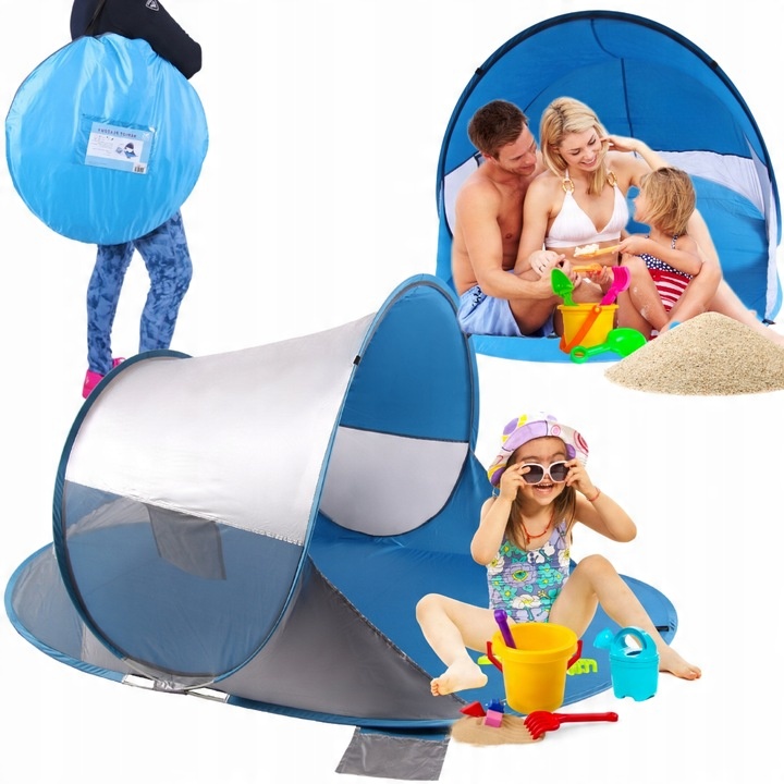 NAMIOT PLAŻOWY SAMOROZKŁADAJĄCY FILTR UV PARAWAN pop up ochrona na słońce