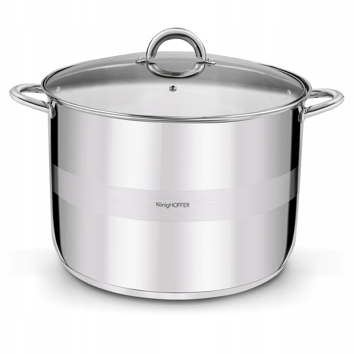 GARNEK INDUKCJA DUŻY Stalowy Pokrywka GASTRONOMICZNY Konighoffer Faro 21 l