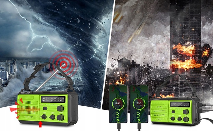 RADIO POD NAMIOT SOLAR POWERBANK 8000 mAh 72 godz