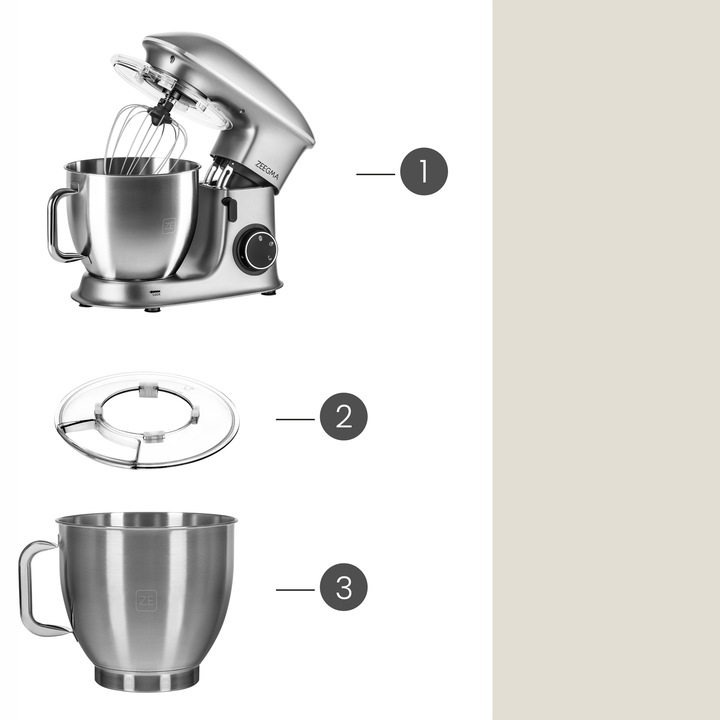 ROBOT Kuchenny Planetarny MIKSER 2200W XXL Duży Misa 6,5l 3 Końcówki