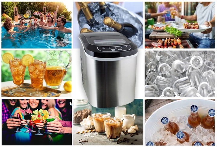 KOSTKARKA DO LUDU MASZYNA DO KOSTEK SREBRNA STAL NIERDZEWNA 2 ROZMIARY 15KG