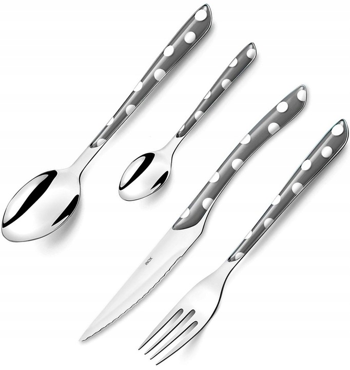 AMEFA 24 MODERN KOLOROWE SZTUĆCE ZESTAW KOMPLET ECLAT SZARY GRAFIT POIS