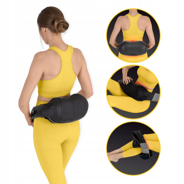 MASAŻER KARKU SHIATSU BEZPRZEWODOWY MASUJĄCY GRZEJĄCY SZYI PLECÓW ULTRA+