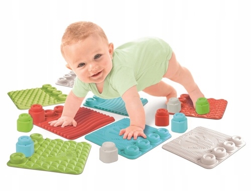 CLEMMY ŚCIEŻKA SENSORYCZNA Mięciutka mata + pachnące klocki, dla maluszka