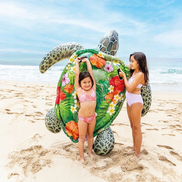 Dmuchany Materac Żółw Morski do Basenu na Plażę nad Wodę 191 x 170 cm INTEX