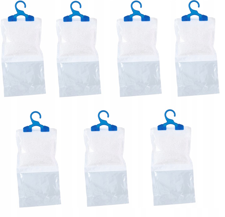 Pochłaniacz wilgoci+ wieszak do szafy,zestaw 7 sztuk, osuszacz wiszący